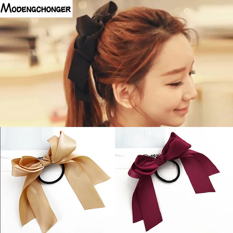 Повязка на голову атласная с бантом 1 шт.| |