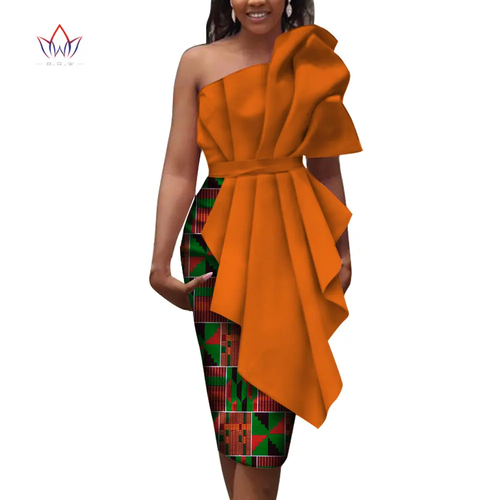 Африканская традиционная одежда для женщин африканская платье до колена с
