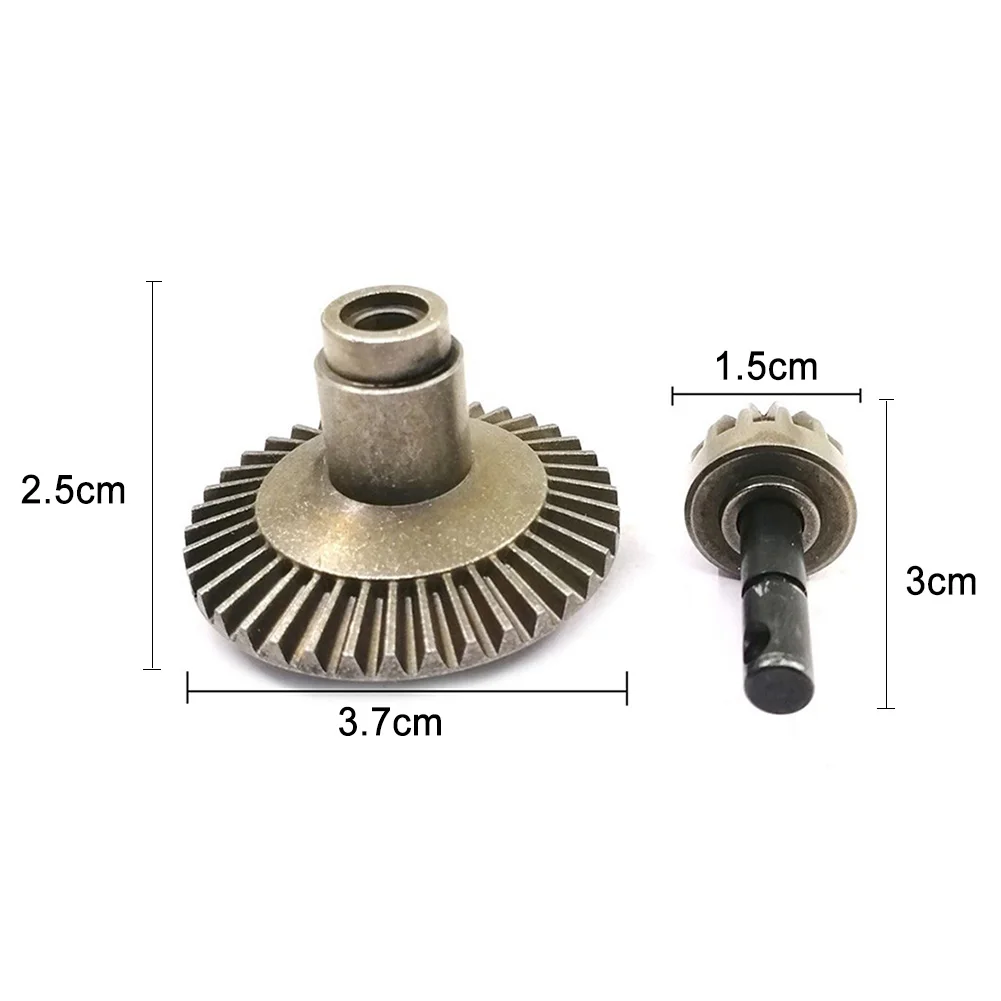 

2Pcs 13T 38T Steel Front Rear Bridge Heavy Duty Bevel Gear for SCX10 RC Car