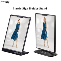 a4 t l shape black white plastic table tent ad frames sign holder display stand menu price listing poster holder frame