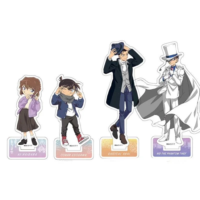 

Акриловая подставка для фигурок аниме Детектив Конан кудоу Shinichi Mouri Ran Yoshida Ayumi, демонстрационная модель, тарелка, аксессуары для украшения с...