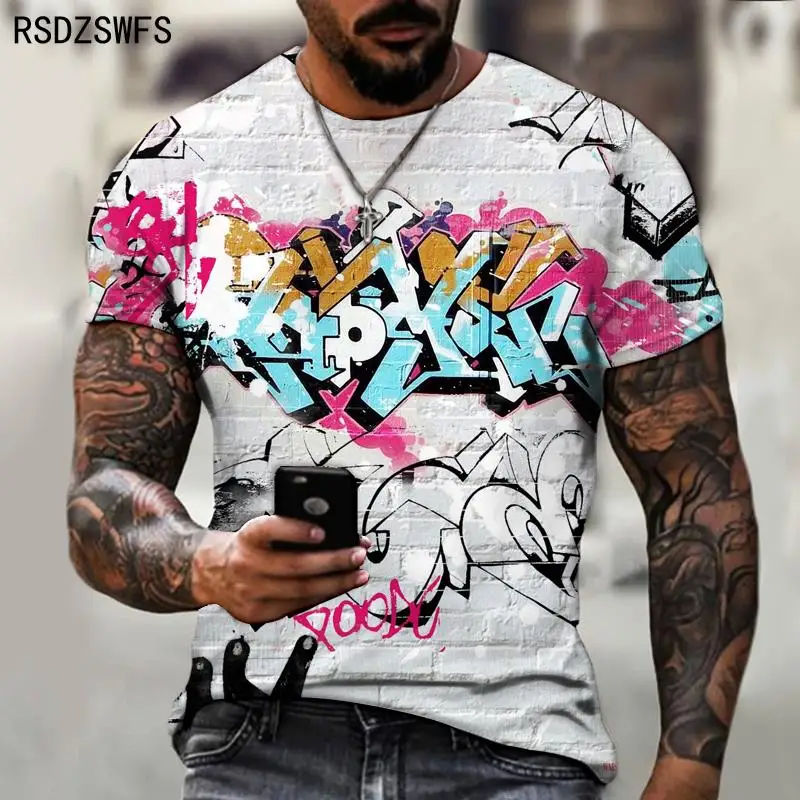 Футболка мужская с 3D-принтом пикантный дизайнерский уличный тренд рисунком