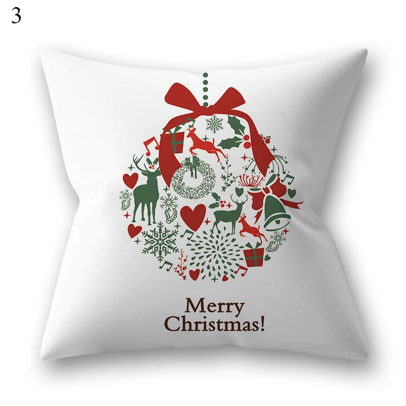 

New Years cushion cover Christmas Santa Claus Pillows Cover Home Decorative Pillowcase bed sofa car decor Snowman Cushions cover