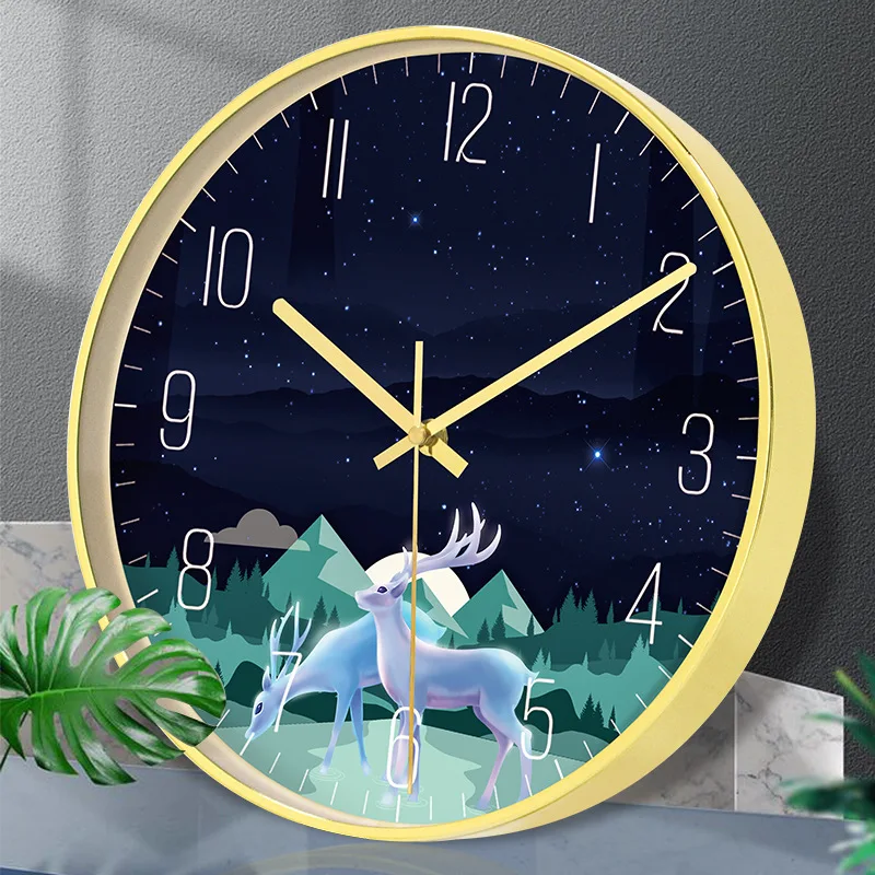 

Simple Nordic Wall Clock Living Room Kids Bedroom Wall Clock Watch Wall Punch Free Wandklok Home Decoration Accessories 50WC
