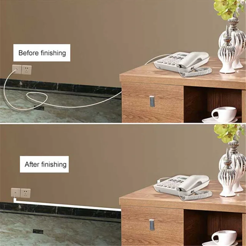 Комплект канала для скрытия кабелей на стене Channel Cable Concealer Wall Cord Cover Complete Raceway Kit Wire Cables Hide Organizer Management System.