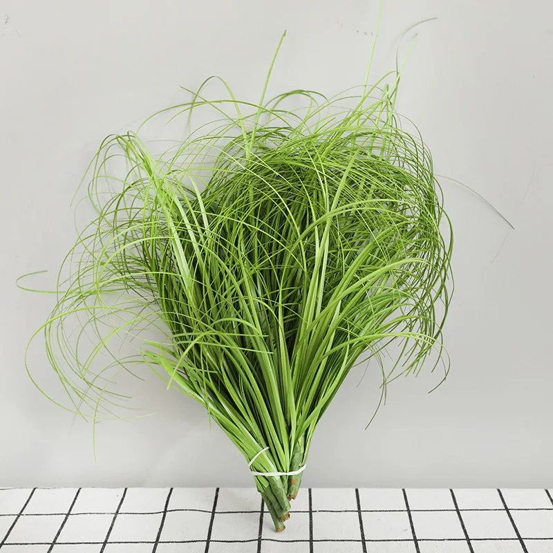 

Home decoration simulation single rush grass indoor simulation plant wall simulation green onion grass fake flower