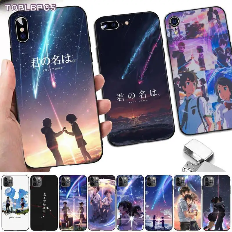 

Japanese Anime Your Name Kimi no Na wa Colorful Phone Case for iphone 13 8 7 6 6S Plus X 5S SE 2020 XR 11 12 pro XS MAX