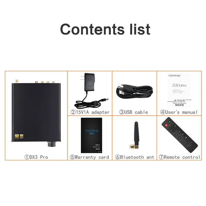 

TOPPING DX3 Pro LDAC Edition AK4493 TPA6120A2 Hifi USB Bluetooth DSD512 DAC Headphone Amplifier