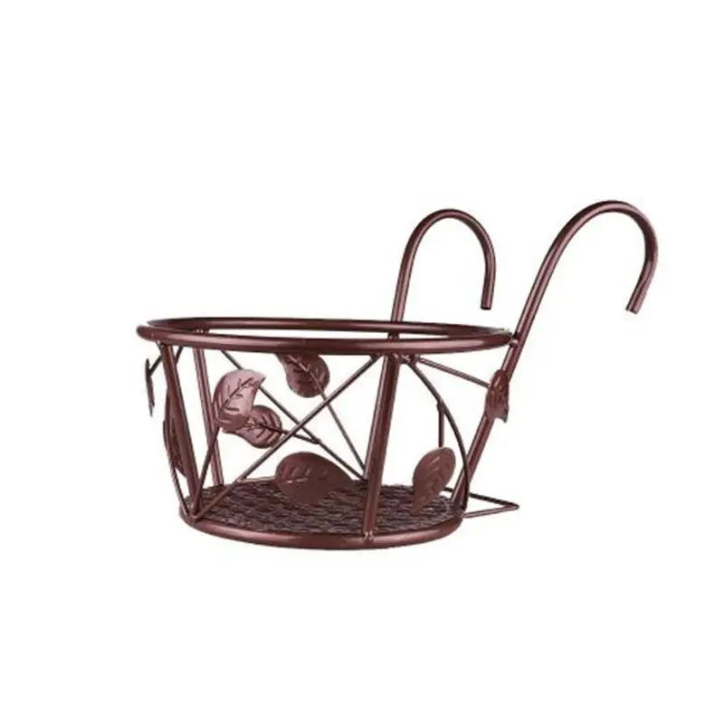 

Railing Potted Plant Hanging Flower Pot Storage Basket Holder Balcony Rail Porch New 2020