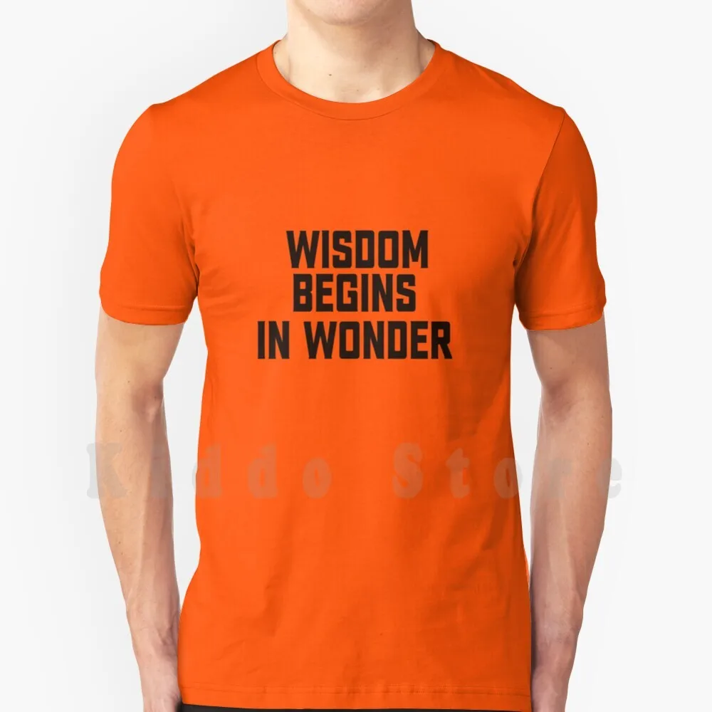 

Мудрость начинается в чудо футболка Хлопковая мужская Diy печать крутая футболка цветные планеты красочные планеты Комета