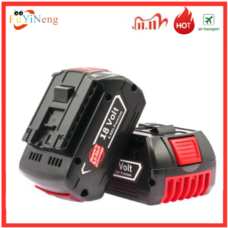 18V6.0A перезаряжаемая литий-ионная батарея для Bosch 18V Power Tool резервная 6000mah
