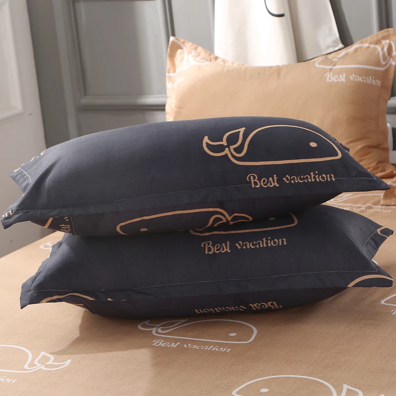 

Hot Sale Whale Bedding Cotton Four-Piece Set Printed Pillowcase Quilt Cover Bed Sheet Queen Size Bed King Size Bed