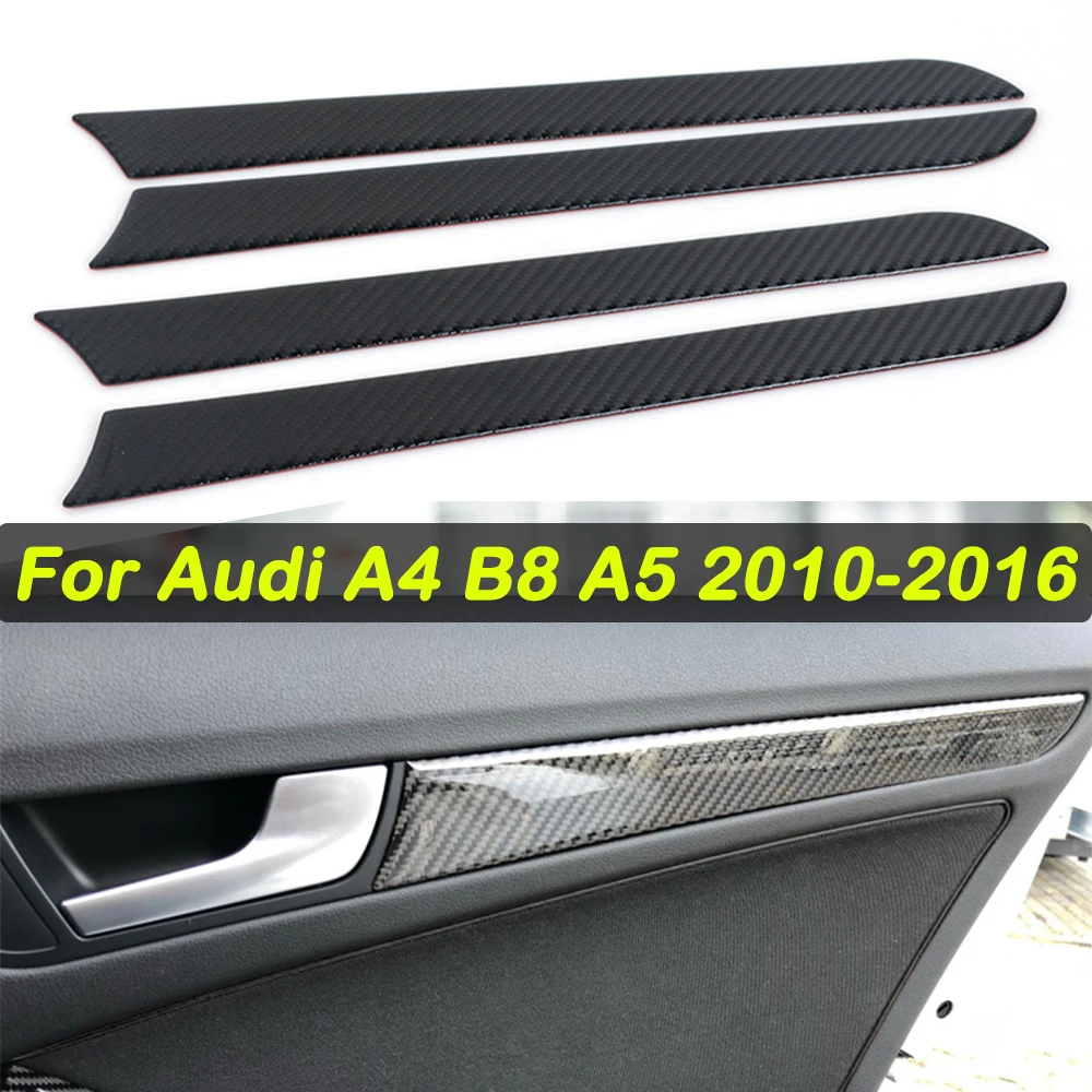 

Наклейка на панель окна и двери из углеродного волокна, украшение для приборной панели, Накладка для Audi A4 B8 A5 2010 2011 2012 2013 20142015 2016