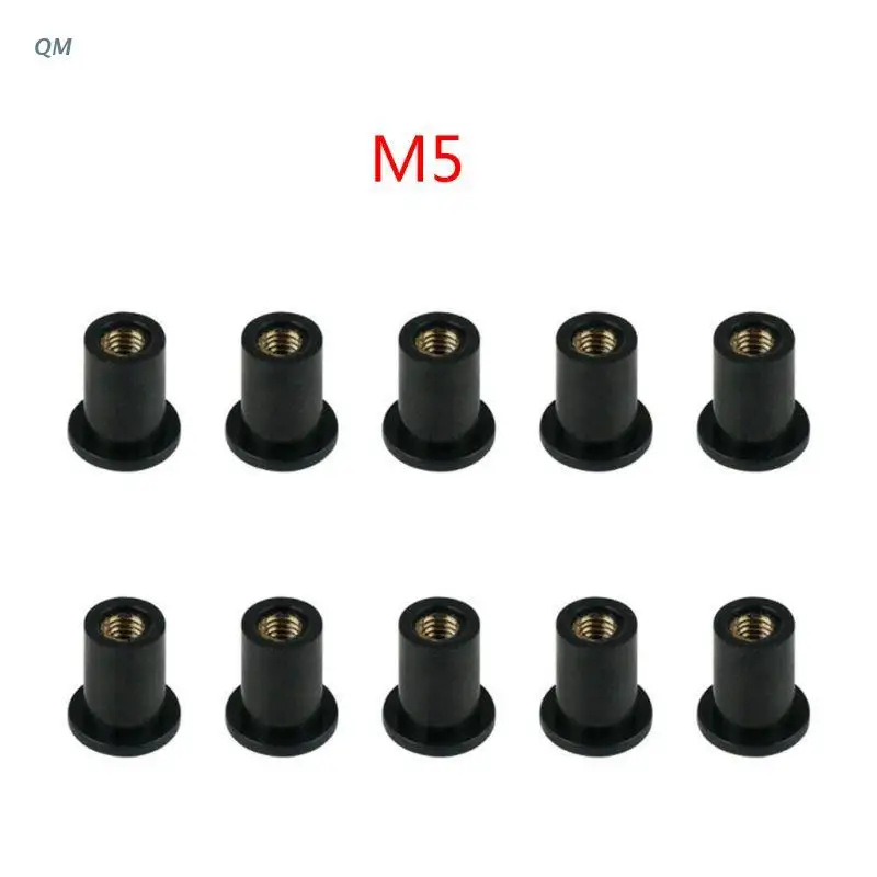 

M4/M5/M6 Rubber Well Nuts Blind Fastener Windscreen Windshield Fairing Cowl 13MF