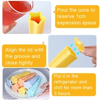 4pcs silicone popsicles molds ice pops mould chocolate jelly maker bpa free ice cream moulds home diy mc889