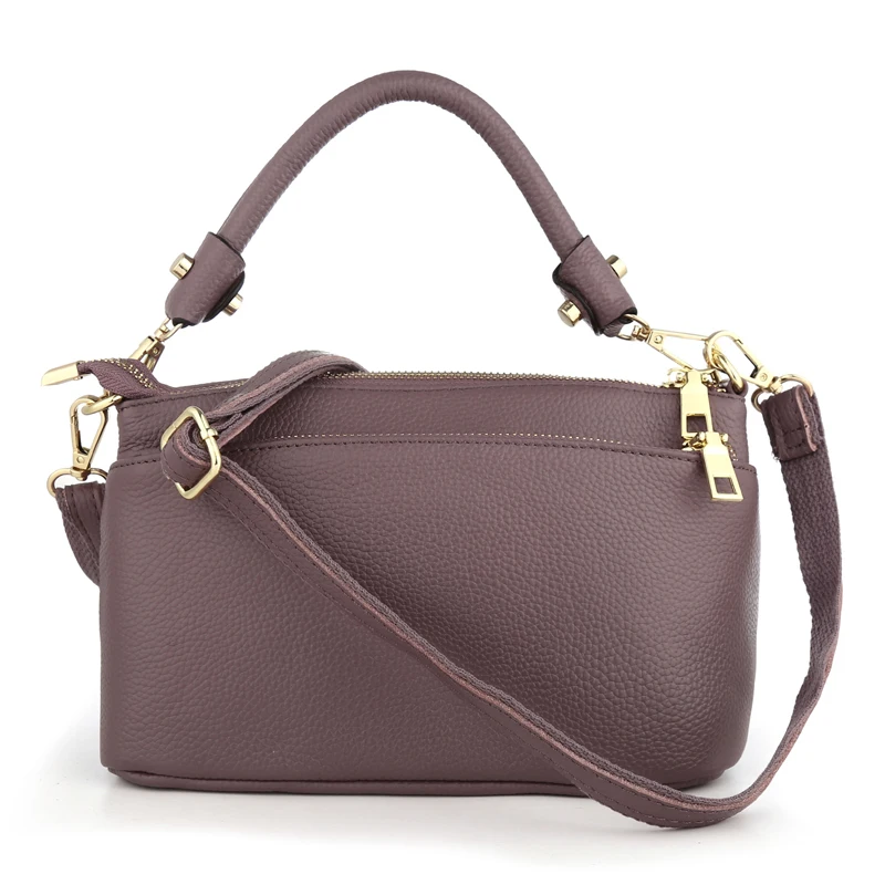 Женская маленькая сумка через плечо из натуральной кожи Модный повседневный