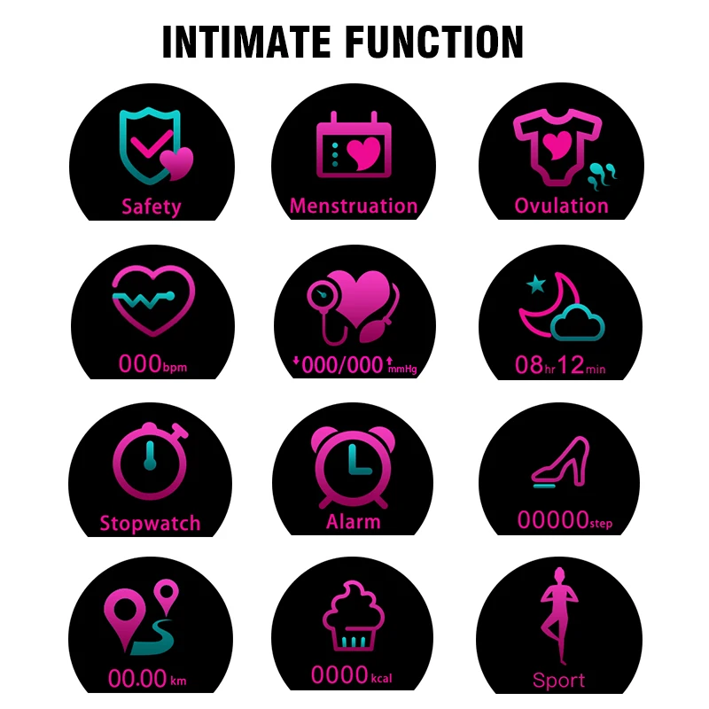 North Edge новые модные женские умные часы для женщин пульсометр кровяное давление