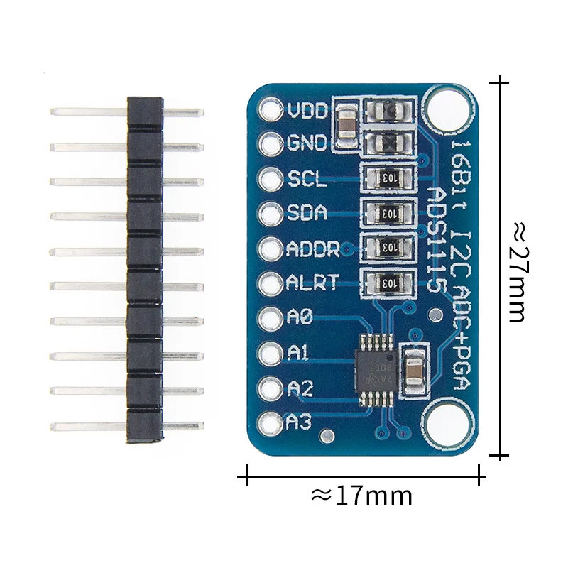 5 шт. 16 бит I2C ADS1115 модуль ADC 4 канальный с усилителем Pro Gain RPi|amplifier module|channel amplifier4 g |