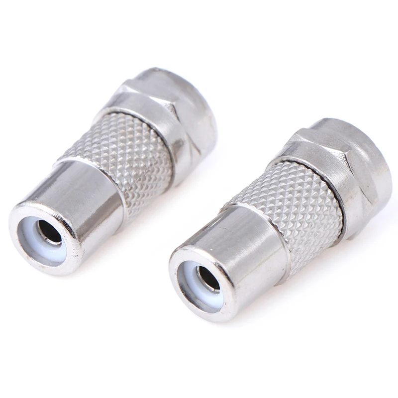 

1/2pcs F Type Male To RCA Female Plug Straight Rf Connector Coaxial Adapter