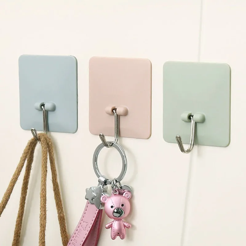 

Self Adhesive Wall Hanger With ABS Material Strong Bearing Capacity Waterproof Stainless Steel Wall Hook Bathroom Accessories