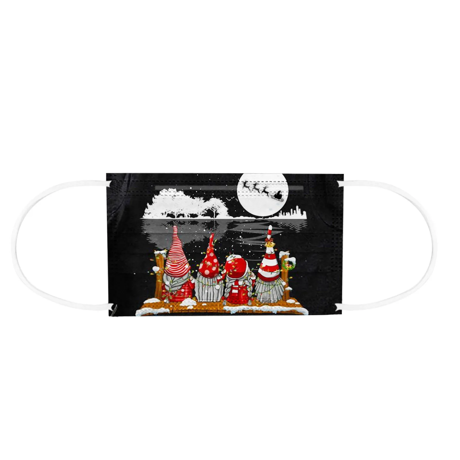 

20PCS Christmas Disposable Mouth Masks For Women Men Non woven fabric Face Cover Desechable Protective Masks Mascarilla