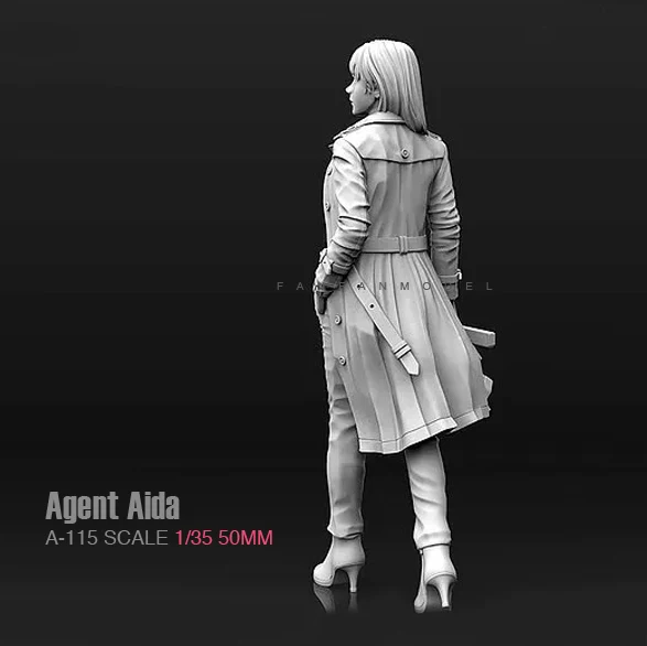 1/35 (50 мм) Полимерные наборы агент Aida женщина солдат gunner смола самосборка