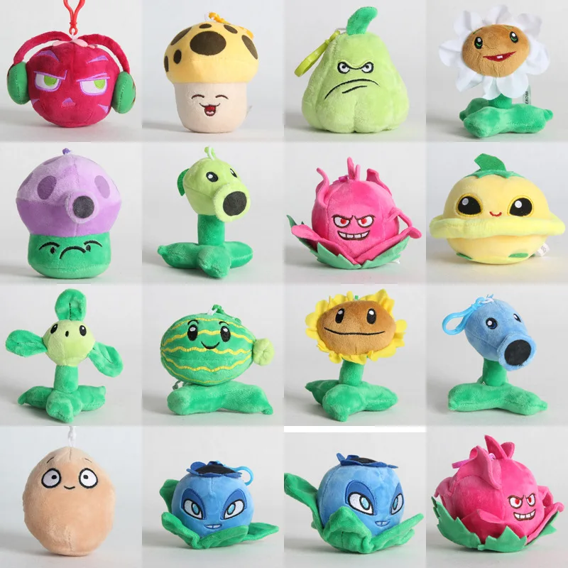 

1pcs 10cm Plants vs Zombies Plush Pendant Toy PVZ Plants SunFlower Peashooter Plush Stuffed Toys Doll for Children Kids Gifts