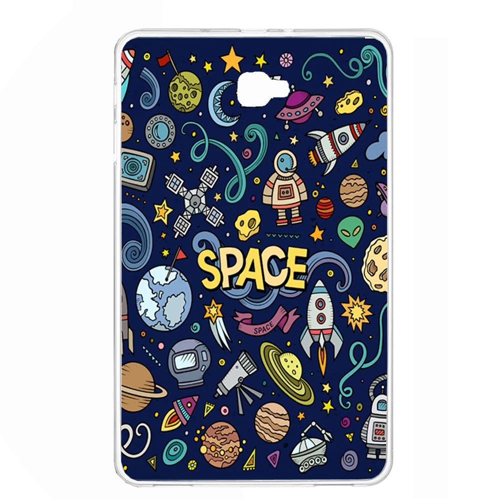 Мягкий чехол из ТПУ для samsung Galaxy Tab A 10,1 SM-T580 SM-T585 10,1 дюймов версия окрашенная прозрачная на планшет задняя крышка Funda