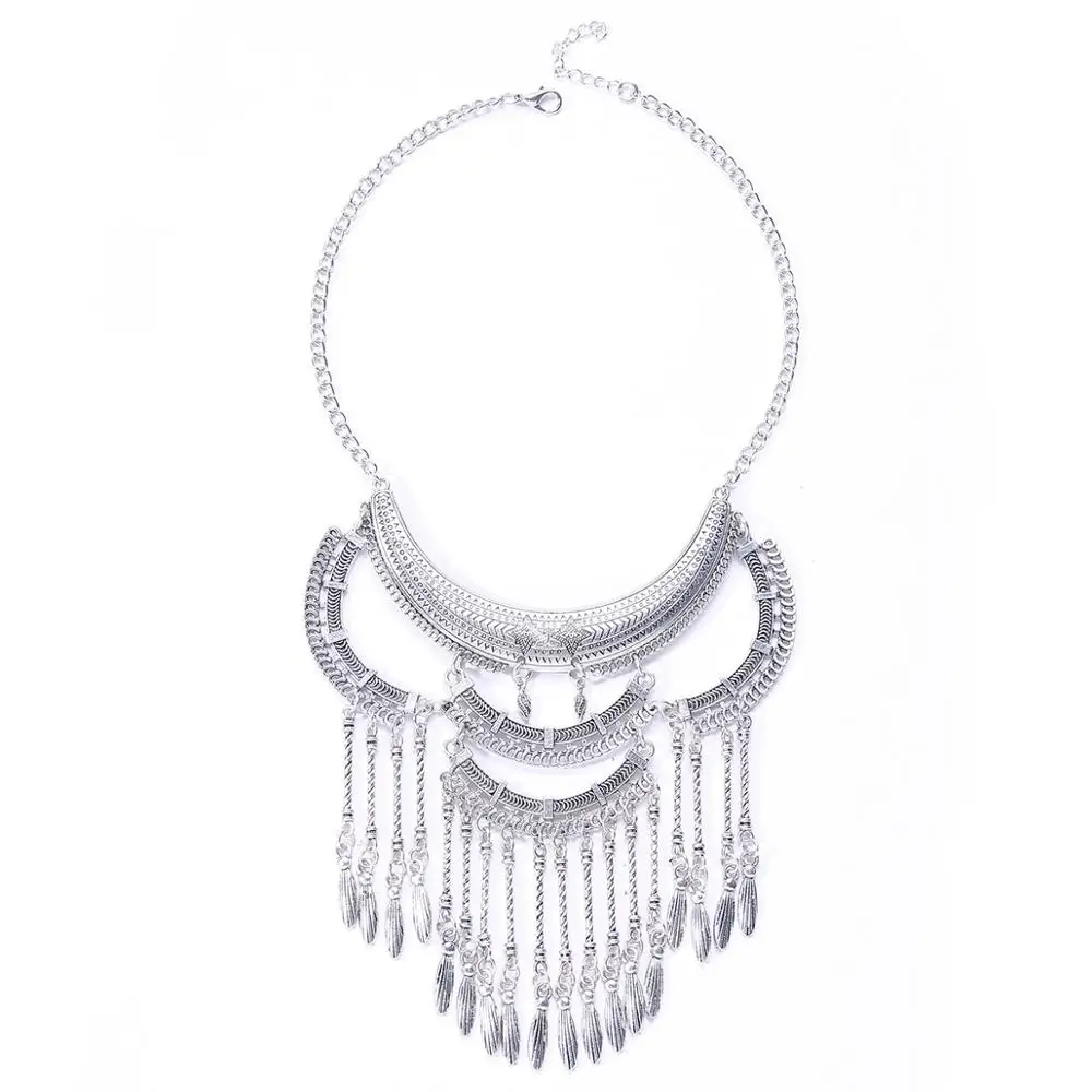 

Women Vintage Necklace Long Tassel Necklace Lady Classic Metal Jewelry