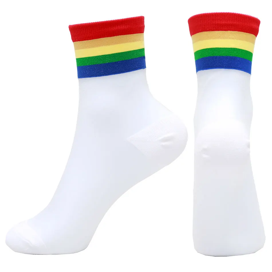 2/3/6 пар/партия повседневные носки в радужную полоску ажурные женские летние