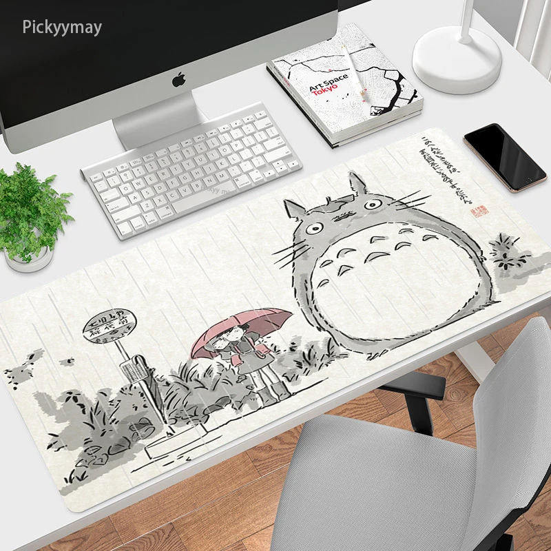 

XXL Anime Totoro Cute Mouse HD Print Kawaii Computer Gamer Locking Edge Mousepad Large PC Keyboard Cute Mice Mats Pad CS GO LOL