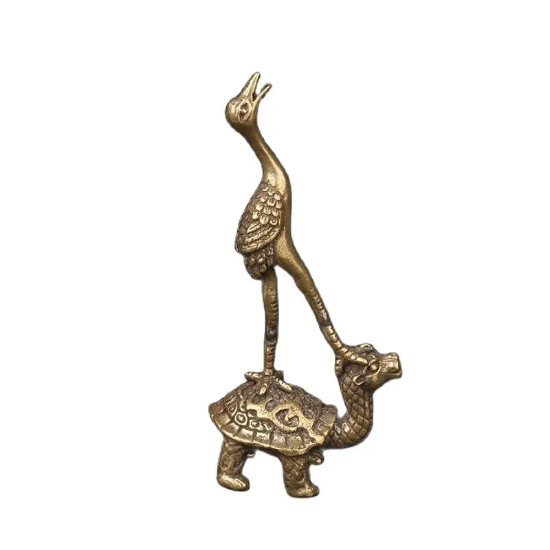 

Pure copper, solid crane, ornament, crane, and longevity crane.