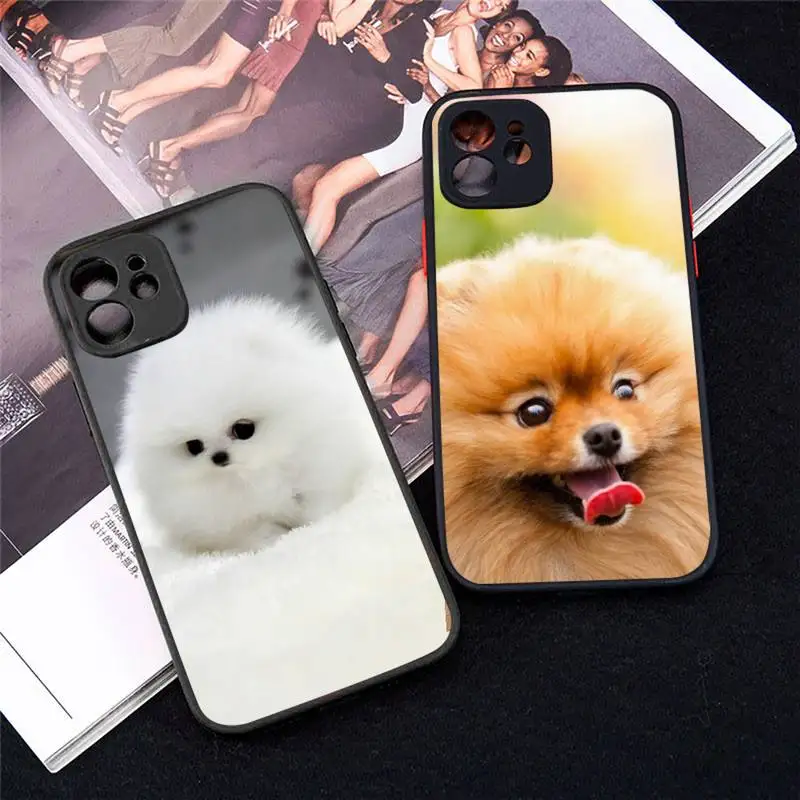 

Hiromi animal dog cute lovely Phone Case Matte Transparent for iPhone 7 8 11 12 s mini pro X XS XR MAX Plus cover funda