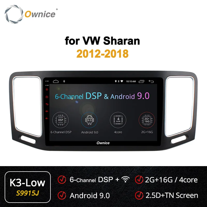 S9915 K3-Low Ownice K3 K5 K6 Android 8,1 Восьмиядерный для VW Volkswagen Sharan 2012- автомобильный Радио DVD 4G/64G Suppport 4G sim-карта DAB - Цвет: S9915 K3-Low