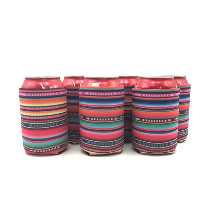 6 шт. 12 унций Serape пивная банка охладитель рукава неопреновые вечерние