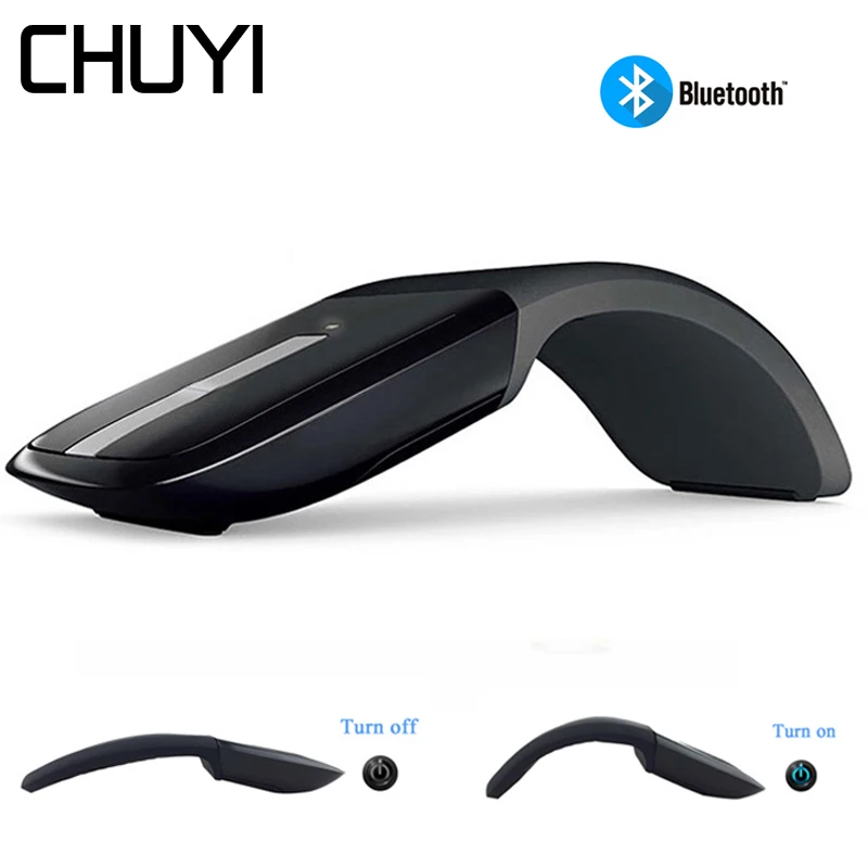 

Bluetooth Wireless Mouse Arc Touch Ergonomic Folding Design Mause Ultra-thin Foldable Optical Gaming Portable Mice For PC Laptop