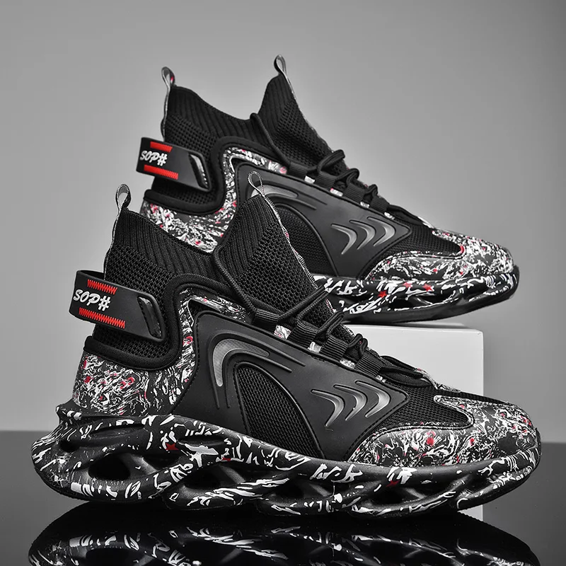 Мужские кроссовки для бега большого размера высокоскоростные уличные