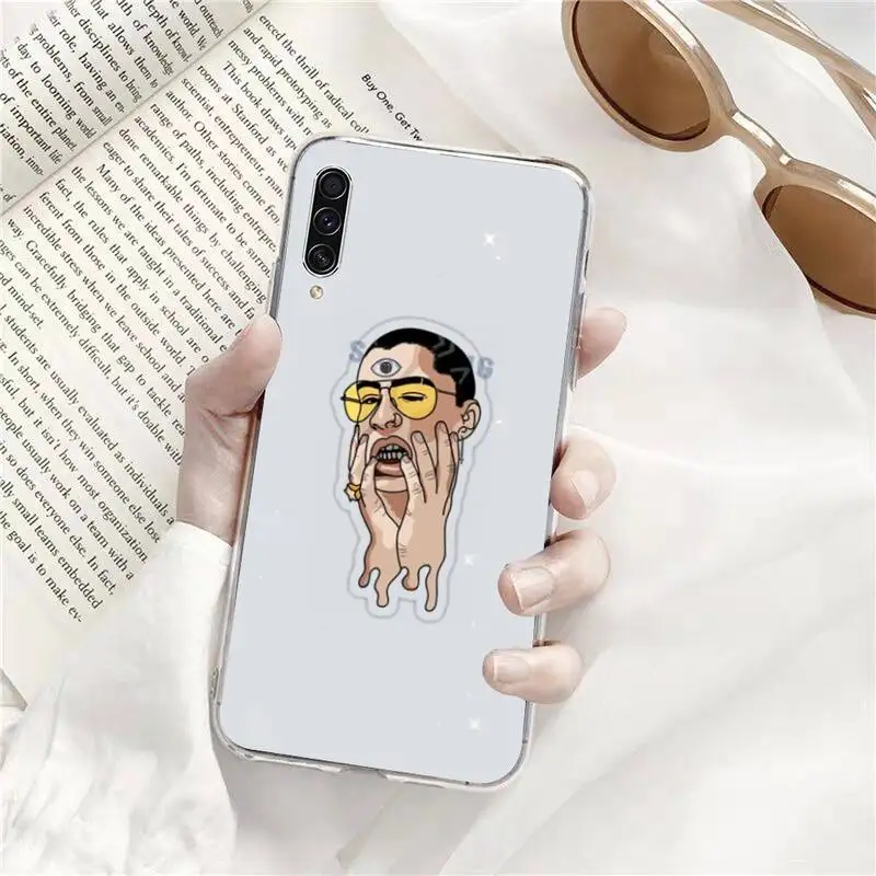 

Yo Perreo Sola Bad Bunny Maluma Phone Case Transparent For Samsung Galaxy A71 A21s S8 S9 S10 plus note 20 ultra