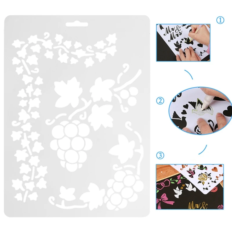 

Reusable Stencil Airbrush Painting Art DIY Home Decor Scrapbooking Album Craft GXMB