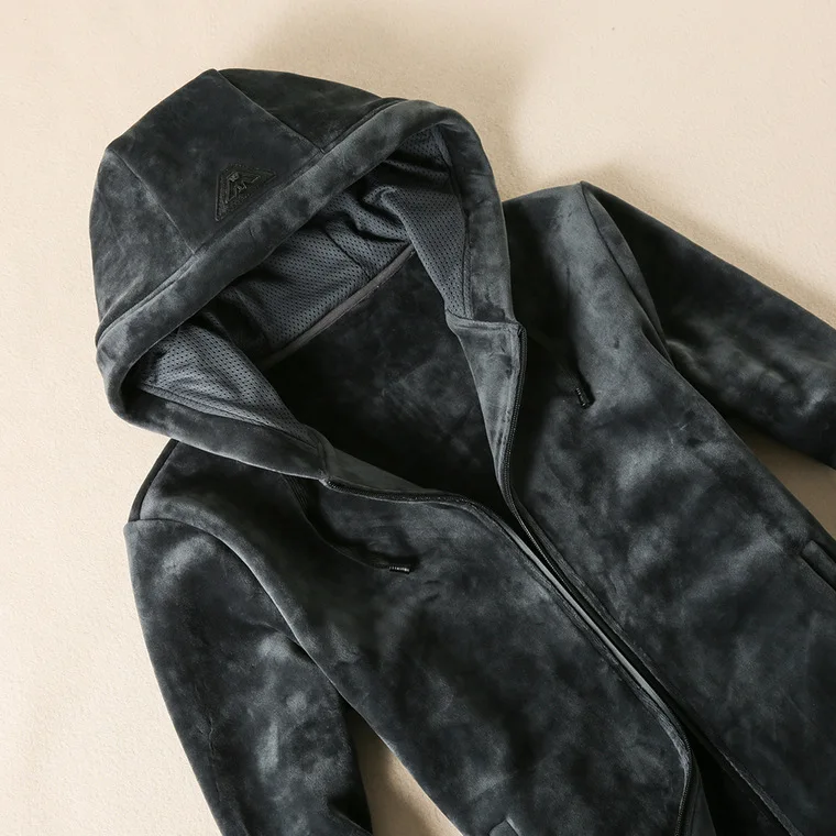 Мужской 2020 сохраняющий тепло костюм для бега зимний плюс бархатный утепленный