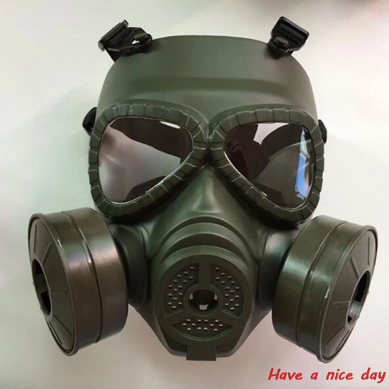 

New respirator Tactical Black Gas Mask Military Style Face Protective Mask Outdoor Chemical Clean-up Full Facepiece