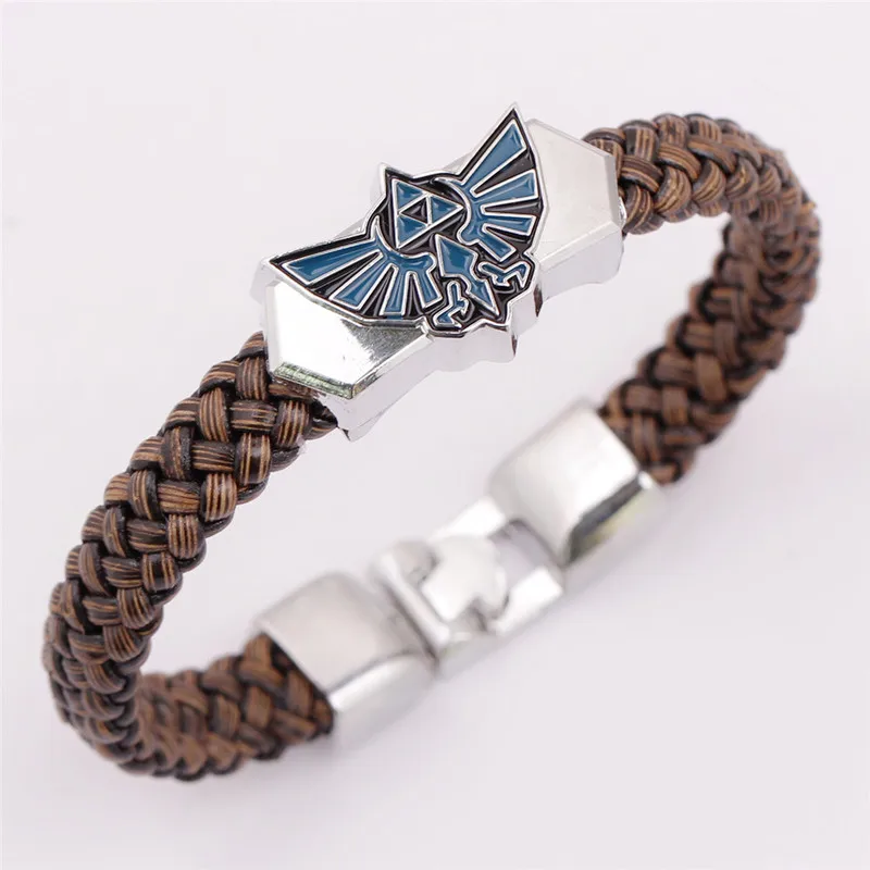 

New Anime Zelda Knit Bracelet Cosplay Costumes Accessories The Legend Props Black Punk Fashion Bracelets