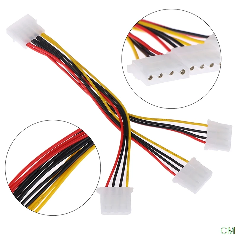 

4-контактный IDE 1-в-3 Molex IDE разъем питания разделитель Удлинительный кабель адаптера