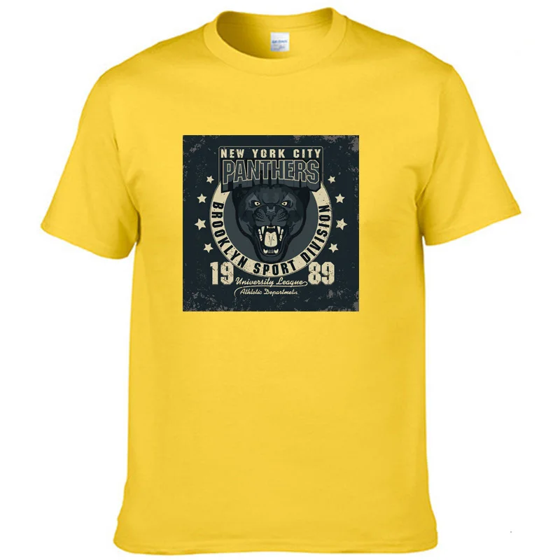 

Hand-painted printing summer short-sleeved T-shirt men's cotton tide brand round neck contrast printing casual shirt