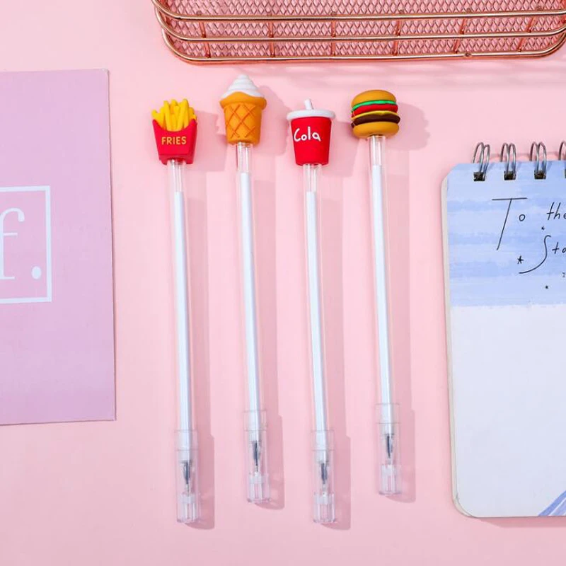 Мультфильм cola burger Западная пищевая игла гелевая ручка креативный фаст фуд черная