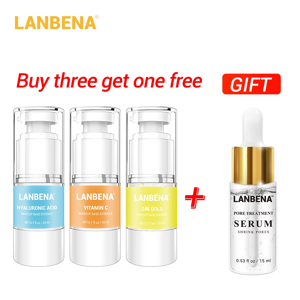Купить 3 получить 1 подарок LANBENA основа для макияжа эссенция макияж праймер