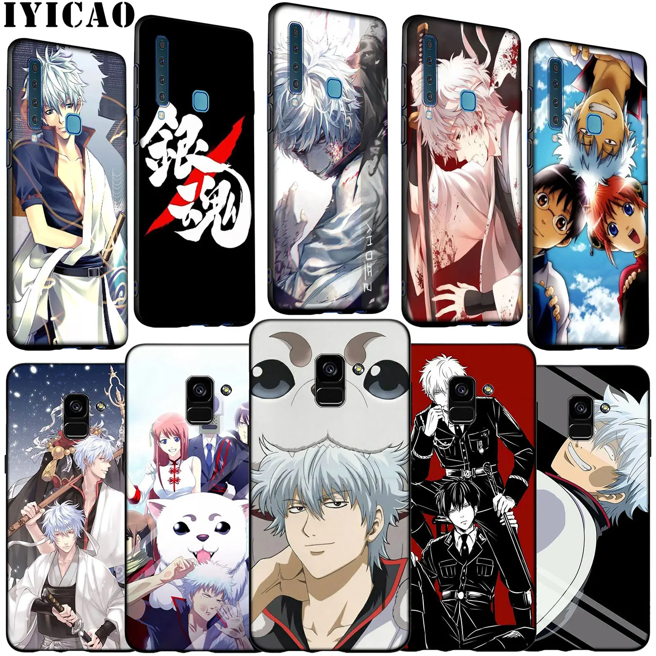 Мягкий силиконовый чехол для телефона с аниме гинтама гинтоки Samsung Galaxy A6 A7 A8 A9 2018 A3