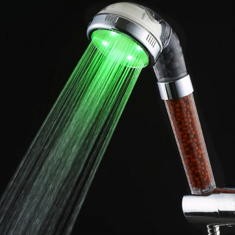 

Светодиодный Насадки для душа с функцией экономии воды под высоким давлением ручной Anion спа фильтр Насадки для душа