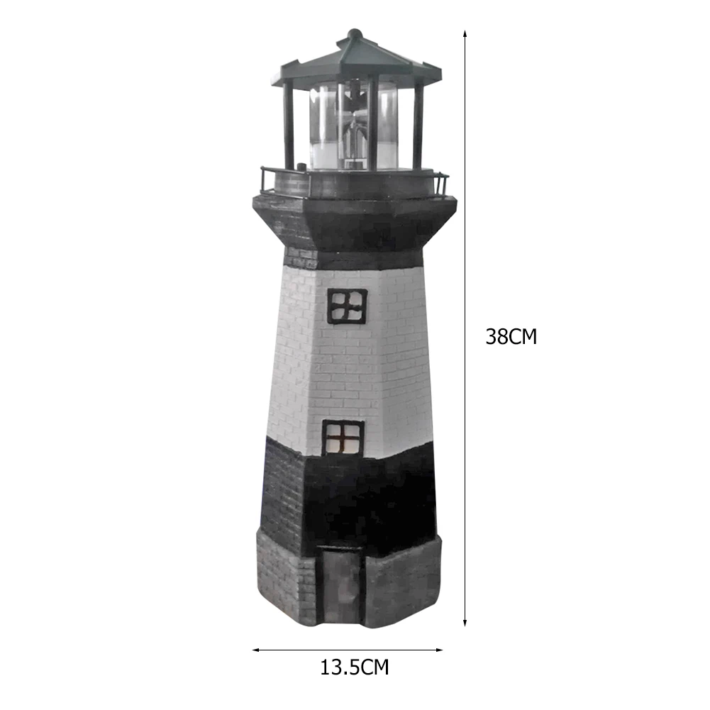 

Tower Lamp LED Lighthouse Solar Light Rotating Beacon Tower Lamp Garden Decoration Outdoor Decorative Lighting