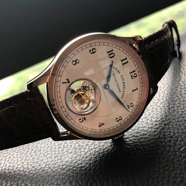 Tourbillon seagull Move Мужские t st8000 Мужские механические часы модные из натуральной крокодиловой кожи мужские наручные часы с кожаным ремешком 50 м водонепроницаемые